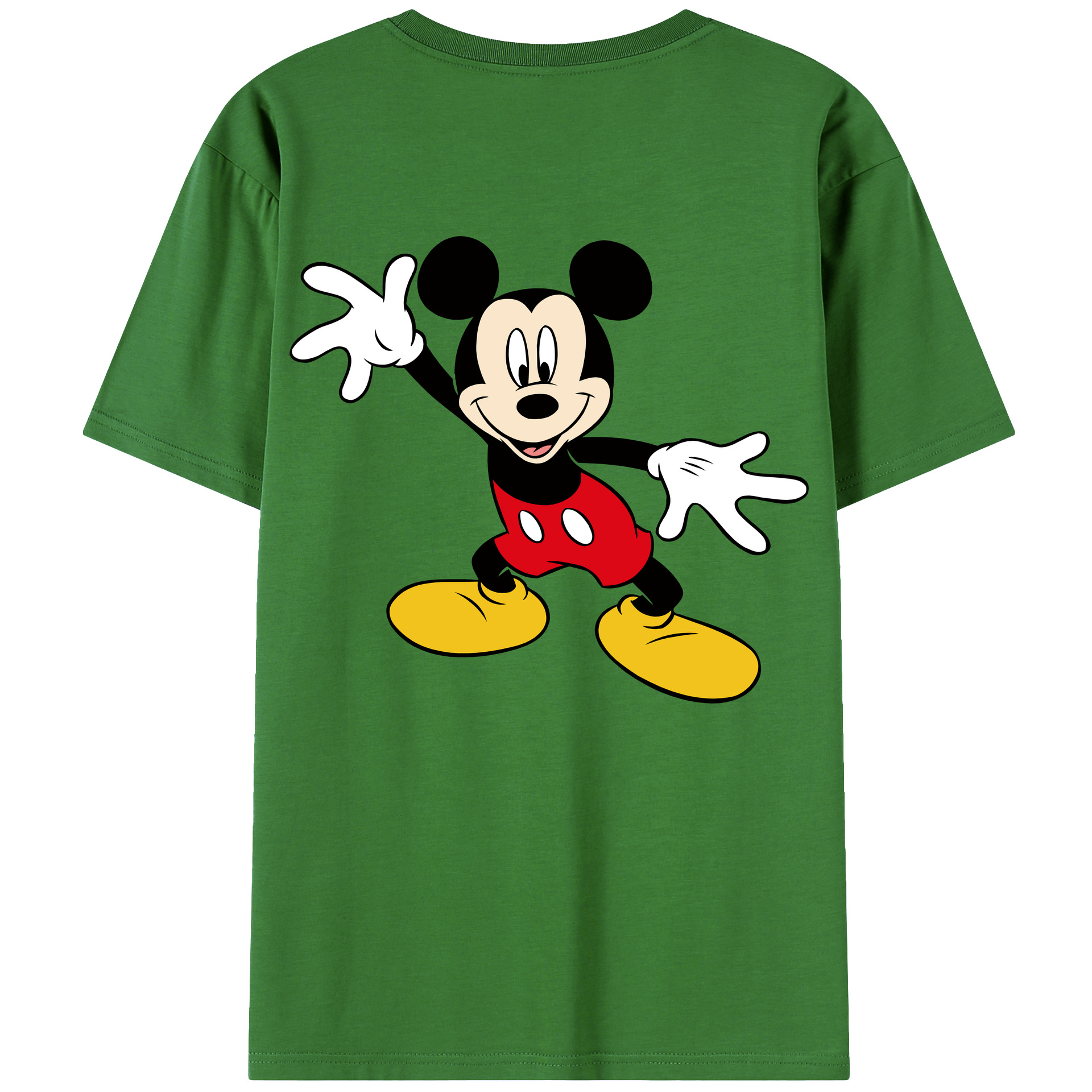 ミッキーマウス Mickey Mouse レディース半袖Tシャツ(バックプリント)